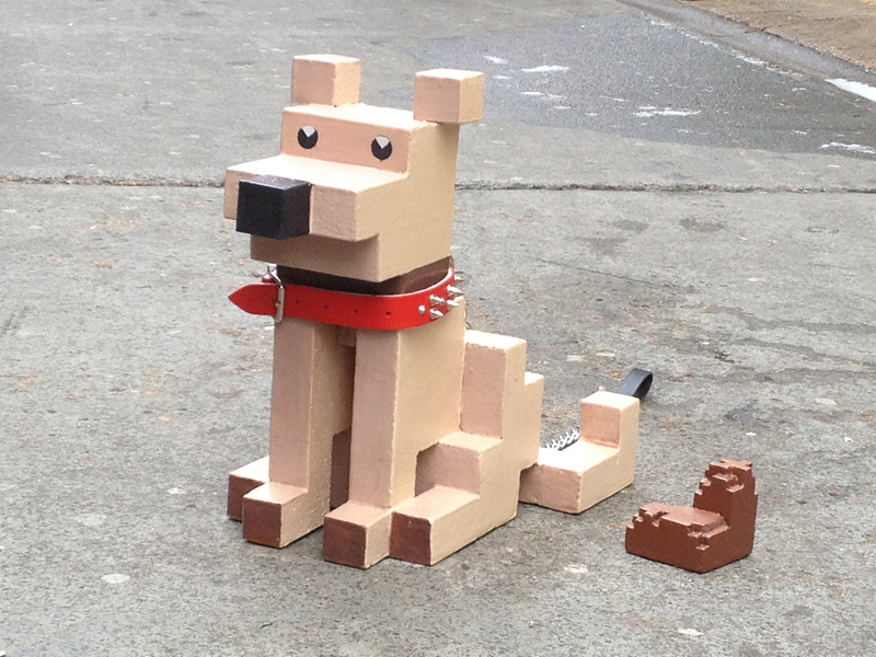 Illustration for article titled Una calle de Londres se transforma en escena de 8 bits (perrito incluido)